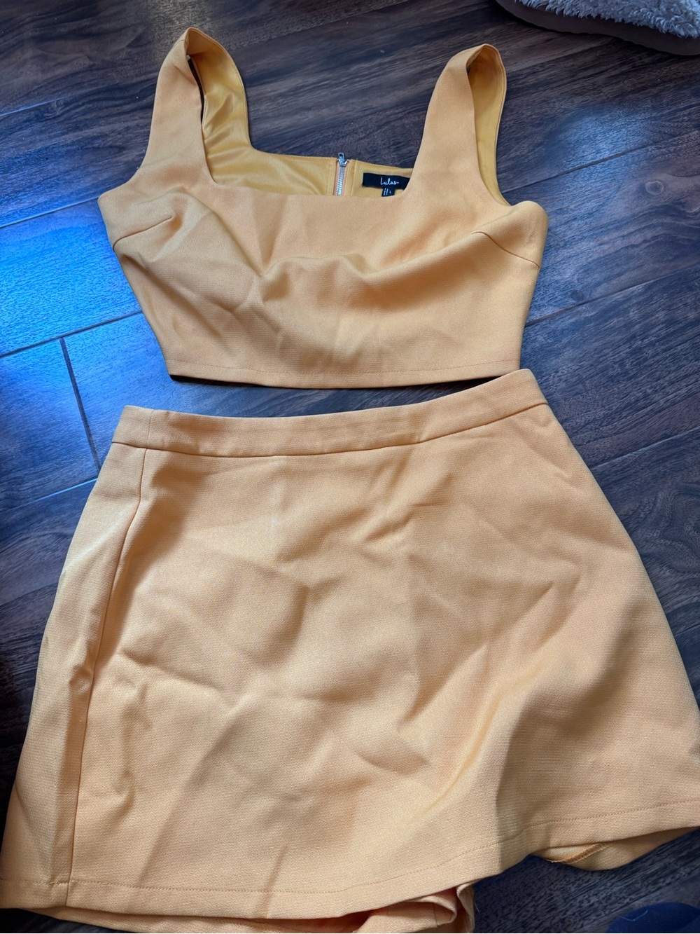 Lulu's Peach Two-Piece Skirt Set